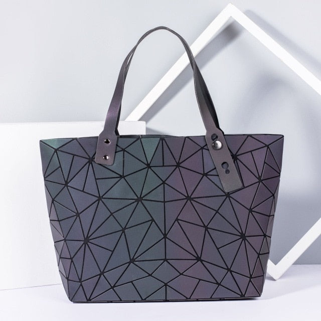 Women's large capacity holographic laser Big bag