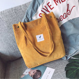 Women Corduroy Shoulder Shopping Bags